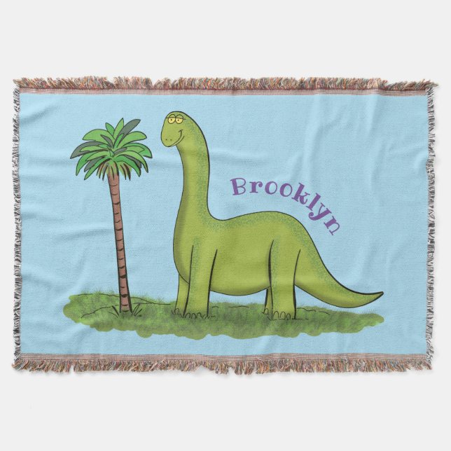 Manta Personalizado de los dinosaurios de brontosauro ve (Anverso)