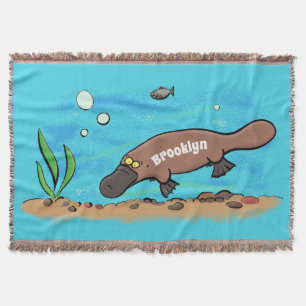 Manta Personalizado de natación de Platypus Cute