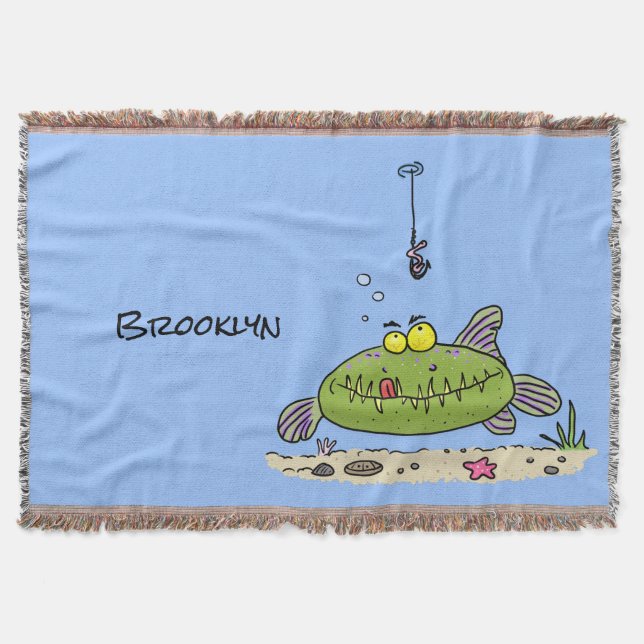 Manta Personalizado de pescadores de peces gordos y hamb (Anverso)