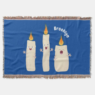 Manta Personalizado del trío de velas de canto lindo