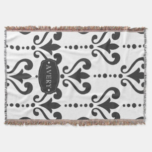 Manta Personalizado en blanco y negro de lujo