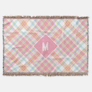 Manta Personalizado Monograma Tapado / Patrón Tartán