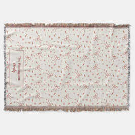 Manta Personalizado Nombre de familia Coquette festiva