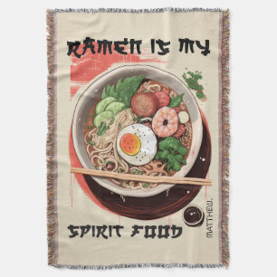 Manta Personalizado Su Nombre Ramen Blanket