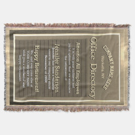 Manta Personalizado Vintage Golden Rótulo Retirement