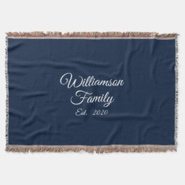 Manta Personalizar apellido de la pareja, año, número na