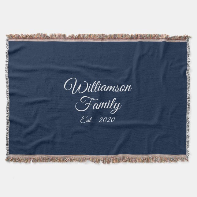 Manta Personalizar apellido de la pareja, año, número na (Anverso)