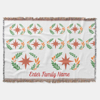 Manta Personalized Family Name Rustic Boho Star Wreath