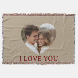 Manta Personalized Photo Valentine's Day Throw Blanket