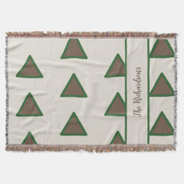 Manta Personalized Sage Green Taupe Triangle Modern Chic