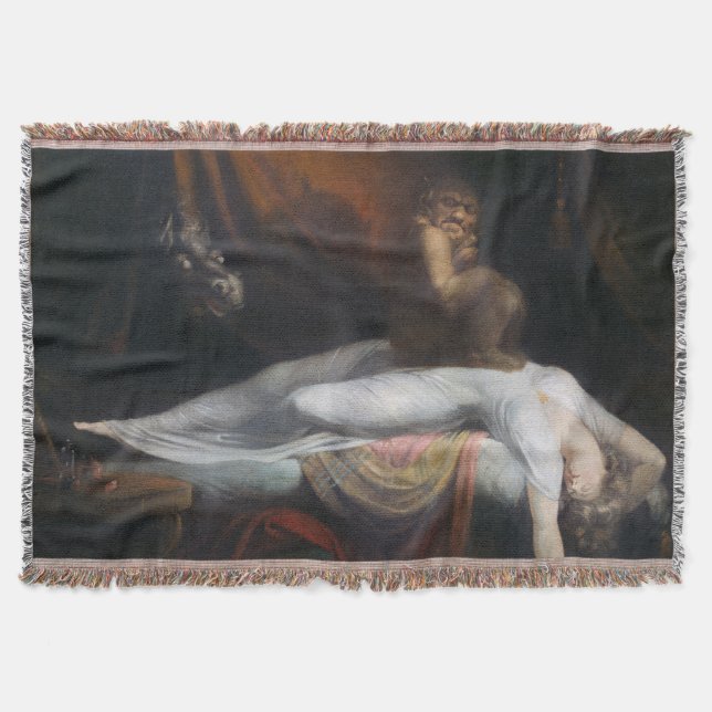 Manta Pesadilla de Henry Fuseli Gothic Macabre Dark Art (Anverso)