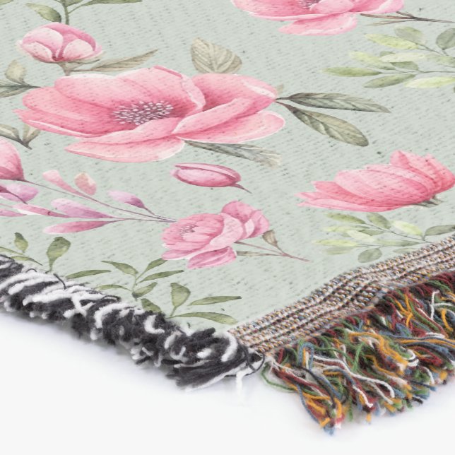 Manta Pétalos de Blush Meadow en Flor (Esquina)