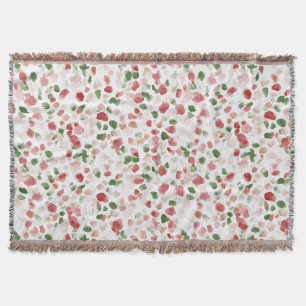 Manta Pétalos de Flor Verdes Rojos
