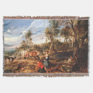 Manta Peter Paul Rubens Lecheras con ganado en un terren