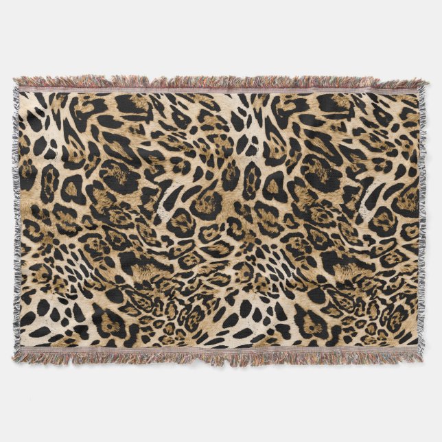 Manta Piel leopardo africana: Textura animal sin mar (Anverso)