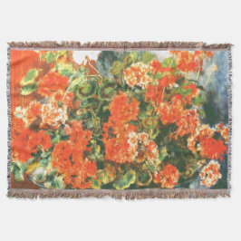 Manta Pierre-Auguste Renoir Geraniums And Cats