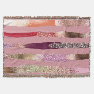 Manta Pinceles metálicos de Purpurina rosado Girly Glam
