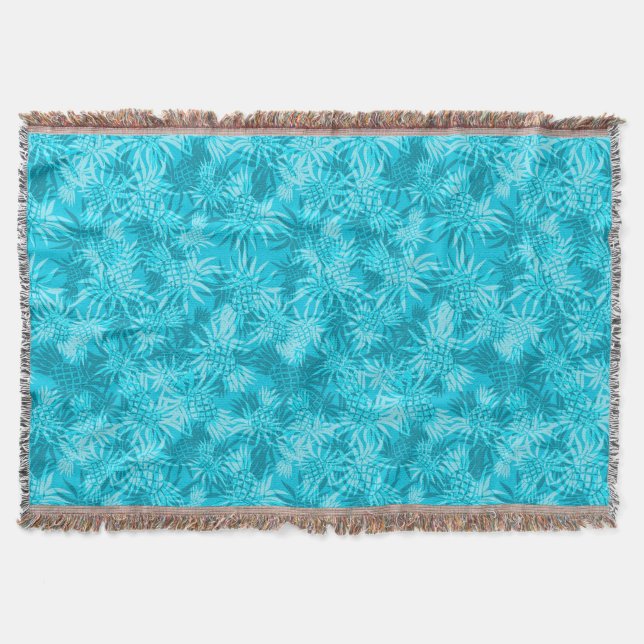 Manta Pineapple Camo Hawaiian Throw Blanket (Anverso)