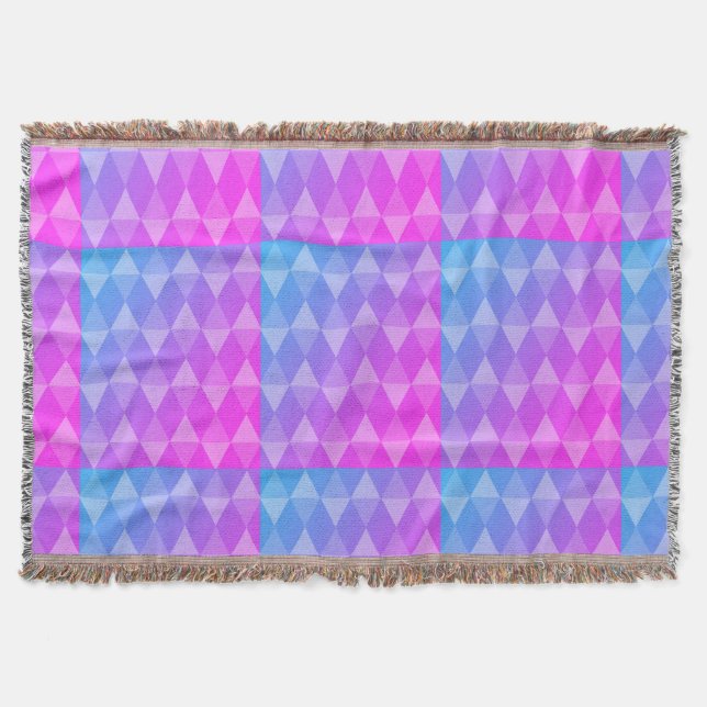 Manta Pink, Purple, Blue Diamond Pattern (Anverso)
