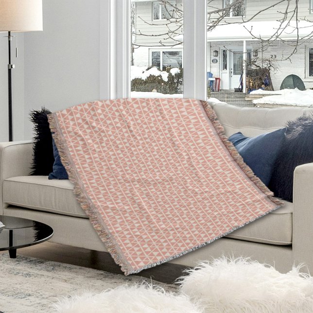 Manta Pink Triangles Pattern Throw Blanket (Subido por el creador)