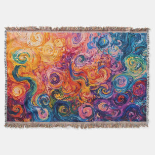 Manta Pintado de aceite de Swichedelic Swirls