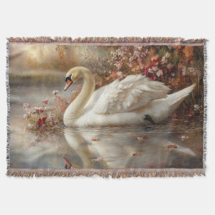 Manta Pintado de follaje otoñal de Swan Pastel