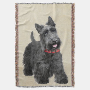 Manta Pintado Terrier Escocés - Arte Perro Original