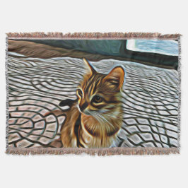 Manta Pintando un lindo gato
