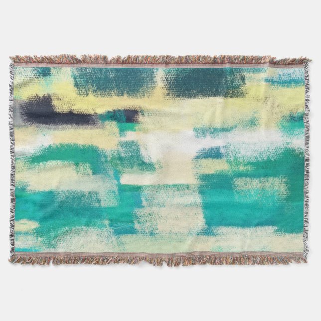 Manta Pintura abstracta | Colores dinámicos (Anverso)