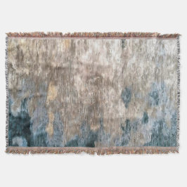 Manta Pintura abstracta de color gris azul