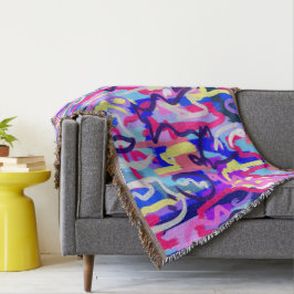 Manta Pintura abstracta de formas y colores