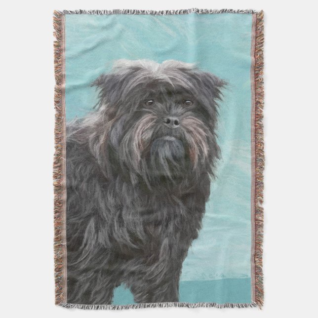 Manta Pintura Affenpinscher - Arte Perro Original Cuto (Frente vertical)