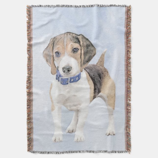 Manta Pintura Beagle - Arte Perro Original Cuto (Frente vertical)