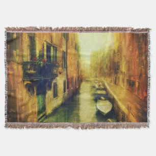 Manta Pintura de balcón del canal de Venecia