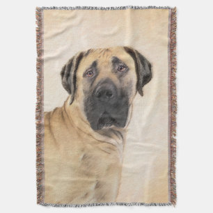 Manta Pintura de Boerboel - Arte de perro original lindo