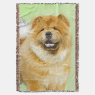 Manta Pintura de Chow Chow - Arte Perro Original.