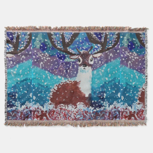 Manta Pintura de ciervos (Anverso)