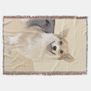 Manta Pintura de Corgi galés de Pembroke - Arte Perro Or