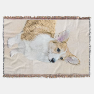 Manta Pintura de Corgi galés de Pembroke - Arte Perro Or
