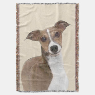 Manta Pintura de Greyhound italiana - Arte Perro Origina