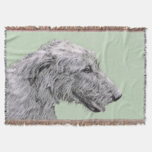 Manta Pintura de Irish Wolfhound - Arte de perro origina