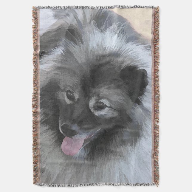 Manta Pintura de Keeshond Bailey - Arte de perros origin (Frente vertical)