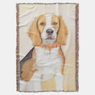 Manta Pintura de perro sabueso Beagle Arte animal origin