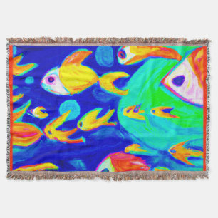Manta Pintura De Pescados Coloridos Y Luminosos. ¡Hazte 