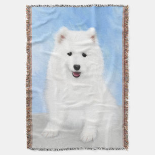 Manta Pintura de pimienta de Samoyed - Arte Perro Origin