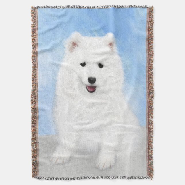 Manta Pintura de pimienta de Samoyed - Arte Perro Origin (Frente vertical)