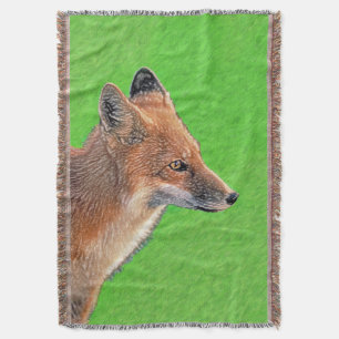 Manta Pintura de Red Fox - Arte de vida salvaje original