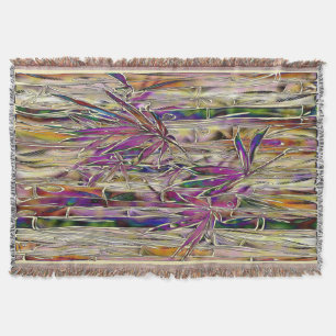 Manta Pintura digital de árbol de bambú en blanco de art