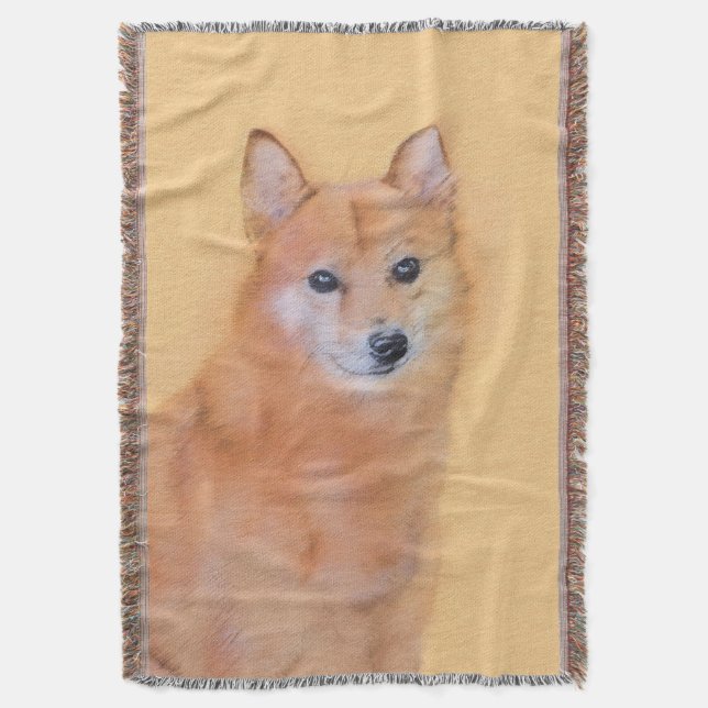 Manta Pintura finlandesa de Spitz - Arte de perro origin (Frente vertical)