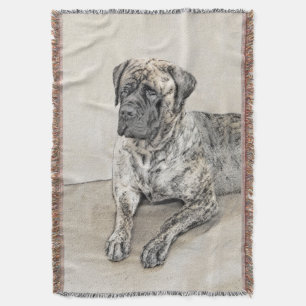 Manta Pintura inglesa de castiff (Brindle) - Arte de per